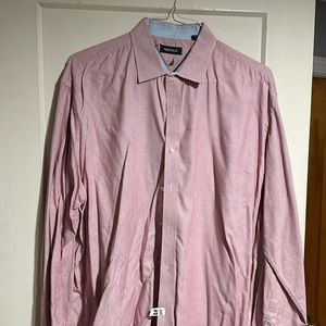 Nautica Dress Shirt Size 18 Sleeves 36/37 Big And Tall